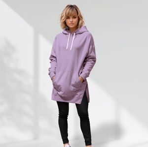 The Warmy Oversized Purple Hoodie Dress, Size Medium, NWOT
